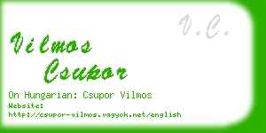 vilmos csupor business card